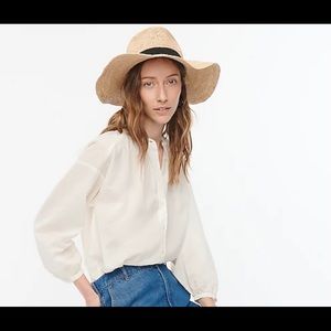 J. Crew wide-brim packable straw hat